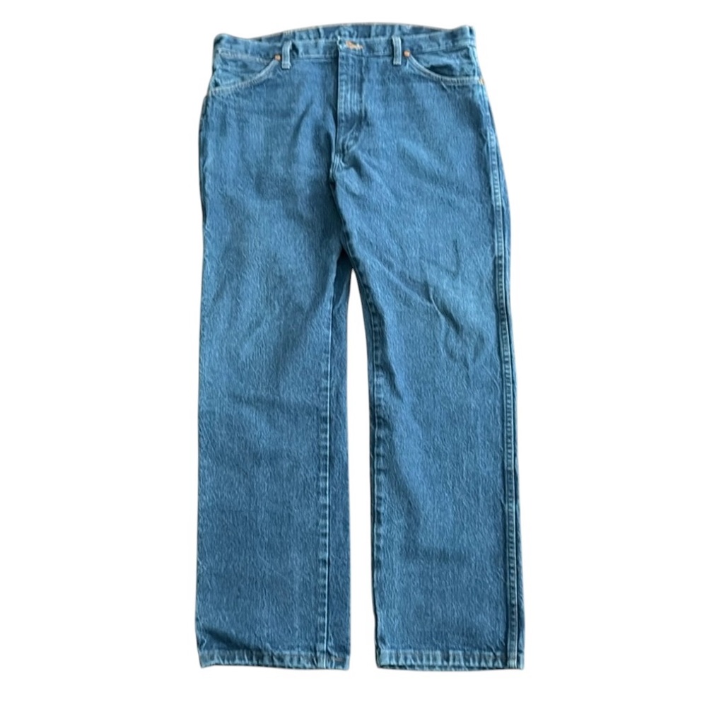 WRANGLER MENS 13MWZPW DENIM JEANS COWBOY CUT RELAXED FIT 36 x 32